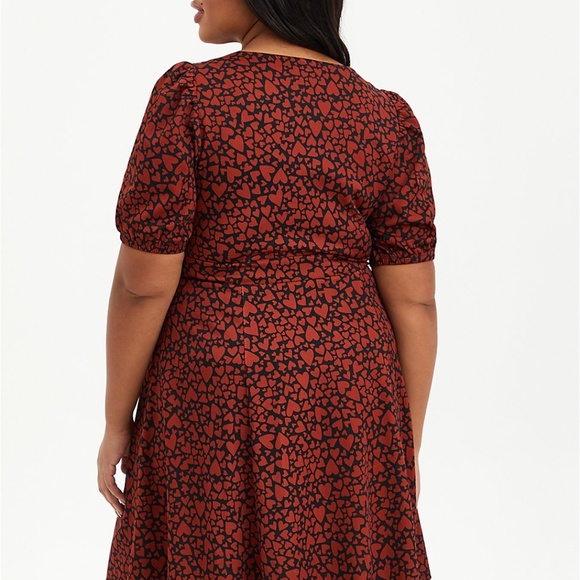 Torrid Mini Textured Hearts Knit Skater Dress 5X - Picture 3 of 10